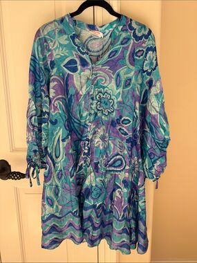 NWT Johnny Was Mulla Mini Dress/Swim Coverup
